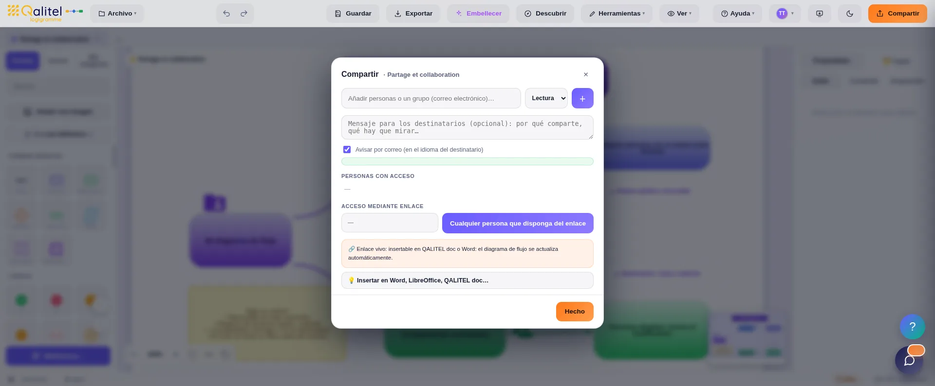 Partage et co-édition en temps réel d un logigramme dans QALITEL logigramme version ProAd