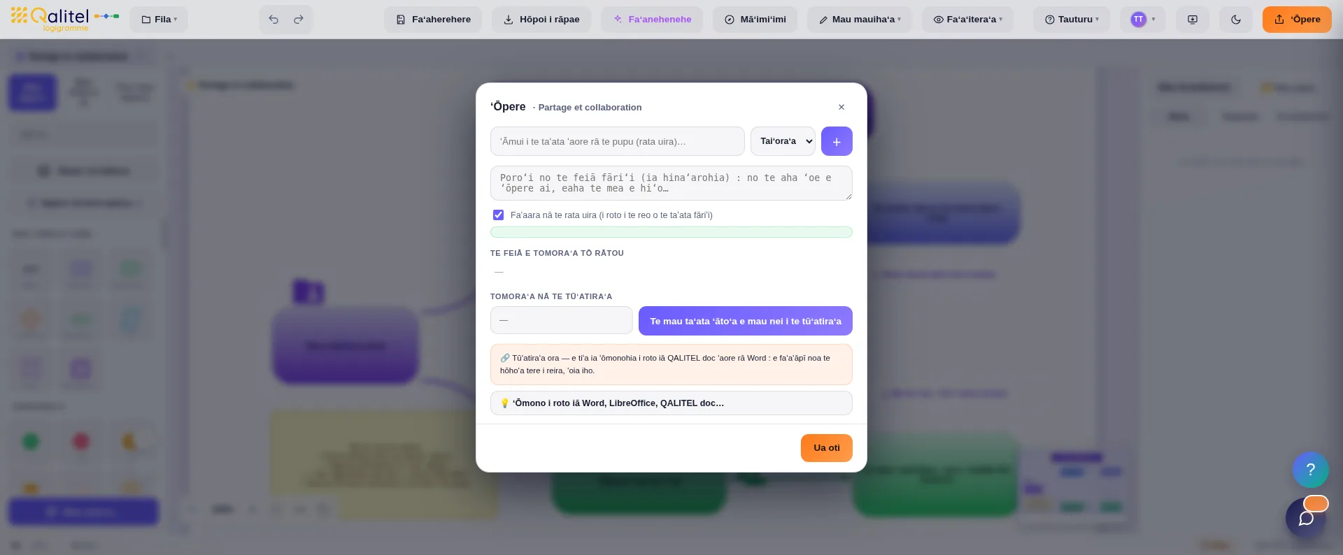 Partage et co-édition en temps réel d un logigramme dans QALITEL logigramme version ProAd